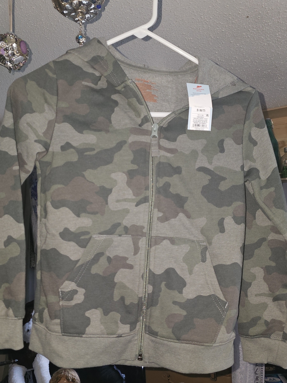 Target Kids' Hooded Zip Jacket - Green Camo